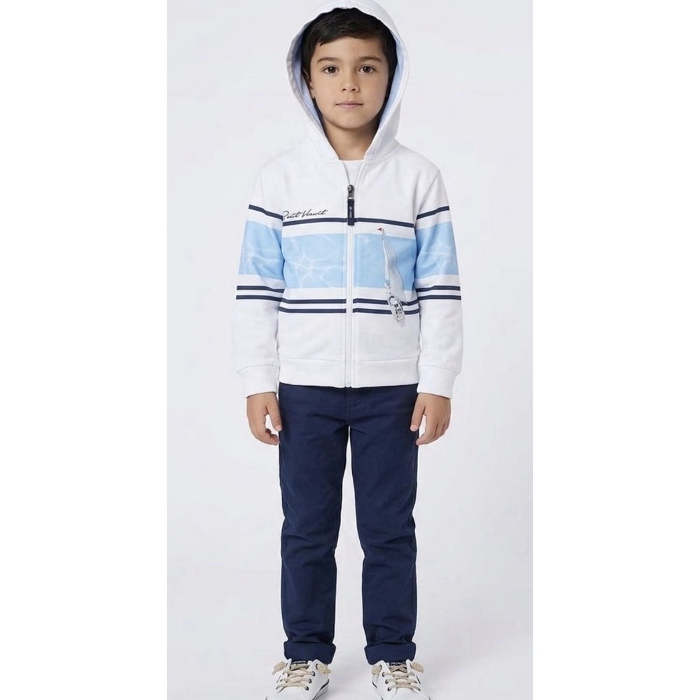Lapin House Children's Boys Zip-up Sailing Hoodie 4 Years Nautical Boat Fleet